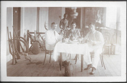 Mozambique Inhambane Cafe Scene Rifle Horns Old Real Photo PC 1910. Portugal Colony - Mosambik