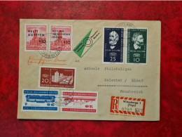 Lettre Recommande 1957 WITTENBERGE HELF AGYPTEN UNGARN N° 270 A 272 ET 282 A 285 DDR - Other & Unclassified