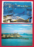 AC290 06  ALPES MARITIMES  ANTIBES  2 CARTES POSTALES - Sonstige & Ohne Zuordnung