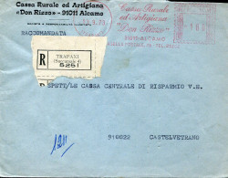 X0891 Italia, Red Meter Freistempel, Ema, Trapani  1973  Cassa Rurale - Franking Machines (EMA)