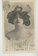 FEMMES - FRAU - LADY - ARTISTES - Jolie Carte Fantaisie Avec Paillettes Portrait De COLONNA ROMANO Par REUTLINGER - Donne