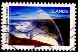 France Poste AA Obl Yv:2239 Mi:8406 Islande Arc En Ciel (Lign.Ondulées) - Gebraucht