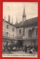 (RECTO / VERSO) DOURDAN - SOEURS DE SAINT PAUL DE CHARTRES - RUE D' AUTHON AVEC PERSONNAGES - CPA - Dourdan