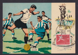 Sport Fußball WM Weltmeisterschaft Schweden Tolle Künstler Maximumkarte MK 1958 - Altri & Non Classificati