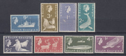 SOUTH GEORGIA 1963 Part Set MNH/MVLH(**/*) #Fauna40 - Géorgie Du Sud