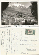 Bolivia La Paz Mt. Illimani B/w PPC By Private Climber 7may1958 To Italy 1 Stamp - Bolivia