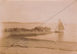 1894 Photo Embarcadère à Arcouest Pour L'île De Bréhat Cotes D'armor Bretagne - Europe