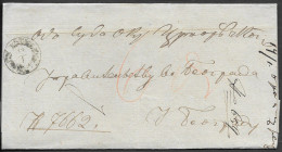 Serbia Zajecar Folded Letter Cover Mailed 1862 - Serbia