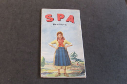 SPA - Belgique - DEPLIANT TOURISTIQUE  COLORE - CIRCA  ANNEES 30 - VOIR SCANS - Publicités