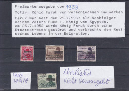 ÄGYPTEN - EGYPT - EGYPTIAN - MONARCHIE - KÖNIG FARUK PORTRÄT 1953 - 30 MELIM UNLISTED - Oblitérés