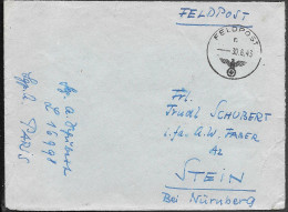 Germany WW2 Fieldpost Cover Luftwaffe Sanitats Bereitschaft 1943. FP 16998 - Lettres & Documents