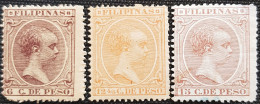Espagne > Colonies Et Dépendances > Philipines 1892 King Alfonso XIII   Edifil N° 97_100_101 - Philippinen