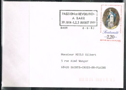 REV-L4 - FRANCE N° 2575 Révolution Sur Lettre Flamme Passion Et Révolution 1989 - Storia Postale