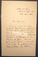 ● L.A.S 1880 Père Hyacinthe LOYSON Prêtre prédicateur - MOPINOT école ARCUEIL - DOLLINGER - Né à Orléans Lettre - Historical Figures