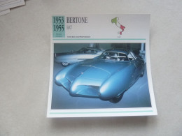 1953-1955 - Voitures Exceptionnelles - Bertone - Bat - Moteur Alfa-Romeo 1900 - Italie - Fiche Technique - - Autres & Non Classés