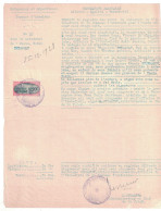 1951 - TIMBRE FISCAL MADAGASCAR 20F SEUL Sur EXTRAIT DU REGISTRE DES ACTES DE NAISSANCES DE ANTALAHA - Covers & Documents