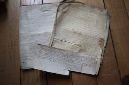 3  Documents Sur Velin 1463 1683  Actes Autographes - Documents Historiques