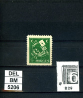 DEL-BM5206, SBZ Thüringen, Xx, 95 AX, X, PLF F B29, Gepr. Böhm BPP - Mint