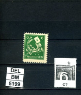 DEL-BM5199, SBZ Thüringen, Xx, 95 AX, X, PLF F C7, Gepr. Böhm BPP - Postfris