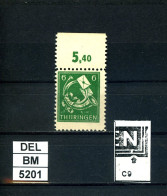 DEL-BM5201, SBZ Thüringen, Xx, 95 AX, X, PLF F C9, Gepr. Böhm BPP - Mint