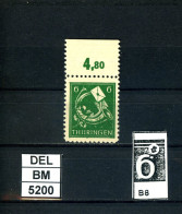 DEL-BM5200, SBZ Thüringen, Xx, 95 AX, X, PLF F B8, Gepr. Böhm BPP - Ungebraucht