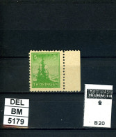 DEL-BM5179, SBZ Thüringen, Xx, 94 AX, U, PLF F B20, Gepr. Böhm BPP - Neufs