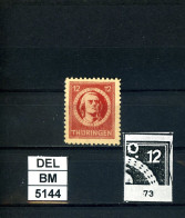 DEL-BM5144, SBZ Thüringen, Xx, 97 AX, P1, PLF F 73, Gepr. AG.THÜR.  - Neufs