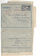 Ceylon Maritime Mail ( Inside "Colombo 19oct1944") Aerogramme Regular C.20 KG5 X Scotland - Censored - Autres (Mer)