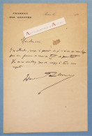 ● L.A.S Circa 1880 Edouard LOCKROY - Chambre Des Députés - Journaliste Et Homme Politique - Billet Lettre Autographe - Politisch Und Militärisch