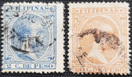 Espagne > Colonies Et Dépendances > Philipines 1896 King Alfonso XIII   Edifil N°  123 Et 128 - Filipinas