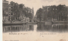 Amsterdam Binnen Amstel Met Groenburgwal Levendig Accijnshuisje Dekschuiten Met Hout # 1902    4302 - Amsterdam