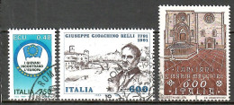 Italien 1991, MiNr. 2175+2178+2182; Alb. 05 - 1991-00: Used