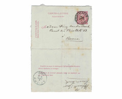 Carte-lettre N° 46 écrite De Oostmalle Vers Anvers   (carte Pliée) - Letter-Cards