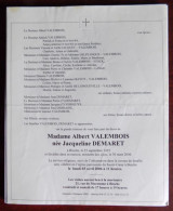 Faire Part Décès / Mme Jacqueline Demaret Née à Binche En 1925 Et Décédée En 2006 - Obituary Notices