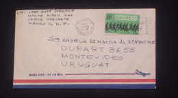 C) 1969. MEXICO. AIR MAIL ENVELOPE SENT TO URUGUAY. OLYMPIC GAMES STAMP. XF - Mexique