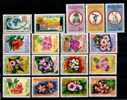 V - HAUTE-VOLTA - Année 1963 :  N° Y&T 108 à 130 + PA 8 à 11 + Service 1/10 - (37 Timbres  Tous NSC **) 3 Scans - Haute-Volta (1958-1984)