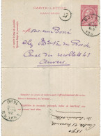 Carte-lettre N° 46 écrite De ? Vers Anvers   (carte Pliée) - Letter-Cards