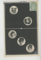 FEMMES - FRAU - LADY - SPECTACLE - ARTISTES 1900 -  JEU DE DOMINOS - Le 5 - Femmes