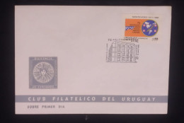 C) 1988. URUGUAY. FDC. STAMP THE 75TH ANNIVERSARY OF THE AMERICAN POSTAL UNION AND SPAIN. XF - Uruguay