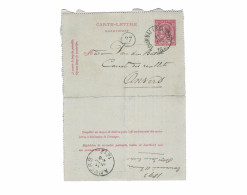 Carte-lettre N° 46 écrite De Tournai Vers Anvers   (carte Pliée) - Letter-Cards