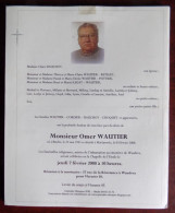 Faire Part Décès / Mr Omer Wautier Né à Binche En 1931 , Décédé à Morlanwelz En 2008 - Décès