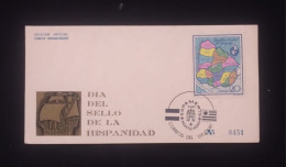 C) 1975. URUGUAY. FDC. DAY OF THE SEAL OF HISPANITY. STAMP OF THE EASTERN MAP OF URUGUAY. XF - Uruguay