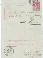 Carte-lettre N° 46 écrite D'Anvers Vers Anvers   (carte Pliée) - Kartenbriefe