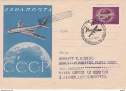 Sovjet Union Russland, Flugpostbeleg, Moskau-Berlin, I.IV.1960 - Flugzeuge