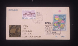 C) 1975. URUGUAY. FDC. DAY OF THE SEAL OF HISPANITY. DOUBLE STAMP OF THE EASTERN MAP OF URUGUAY. XF - Uruguay