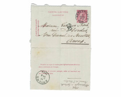 Carte-lettre N° 46 écrite D'Herenthals Vers Anvers   (carte Pliée) - Cartes-lettres