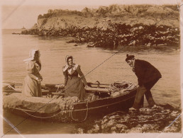 1894 Photo L'île De Bréhat Bateau Débarquement Au Rosido Côtes D'armor Bretagne - Europa