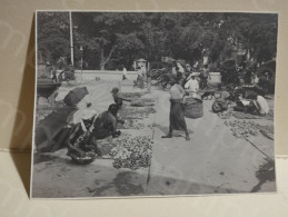 Egypt Antique Photo PORT SAID. Street Market To Identify. 100x80 Mm. - Afrika