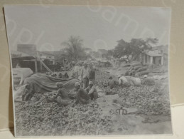 Egypt Antique Photo PORT SAID. Street Market? To Identify. 100x80 Mm. - Afrika