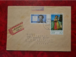 Lettre Recommande 1980 DDR NEUSTADT  N° 2085 ET 2160 INDISCHE MINIATUREN - Sonstige & Ohne Zuordnung